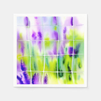 Aquarell Lavendel Wiese Servet