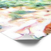 aquarell lion foto afdruk (Hoek)