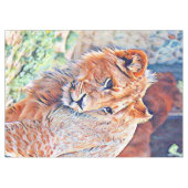 aquarell lion tafelkleed (Voorkant (Horizontaal))