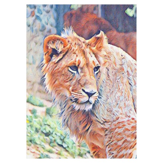 aquarell lion tafelkleed (Voorkant)