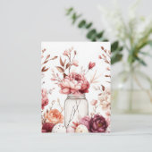 Aquarell Oster Postkarte mit Ostereiern und Blumen Briefkaart (Staand voorkant)