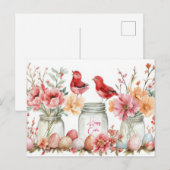 Aquarell Oster Postkarte mit Ostereiern und Blumen Briefkaart (Voorkant / Achterkant)