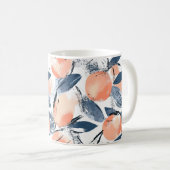 Aquarell Pfirsich Design Kaffeetasse Koffiemok (Voorkant rechts)