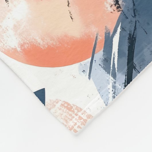 Aquarell Pfirsich Pattern Design Fleece Deken (Hoek)