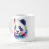 Aquarell Regenbogen Panda Tasse – Wildtier Edition Koffiemok (Voorkant links)