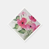 Aquarell rosa Blumen Servet (Hoek)