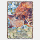 aquarell squirrel deken (Voorkant Verticaal)