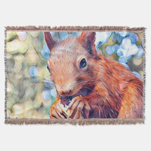 aquarell squirrel deken (Voorkant)