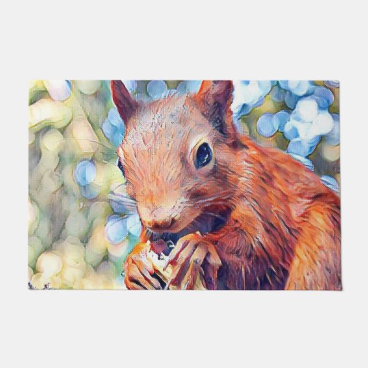 aquarell squirrel deurmat (Voorkant)