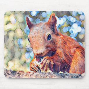 aquarell squirrel muismat