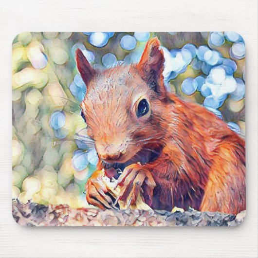 aquarell squirrel muismat (Voorkant)