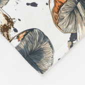 Aquarell Wald Pilze Design Fleece Deken (Hoek)