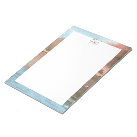 Aquarellandschap begrensd notitieblok (Schuin)