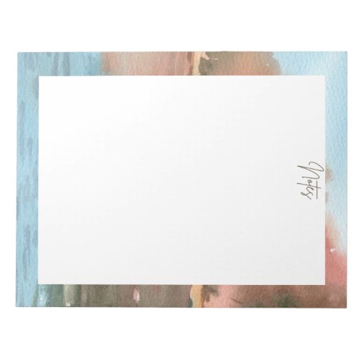 Aquarellandschap begrensd notitieblok (Voorkant)