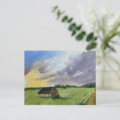 Aquarellandschapschildering briefkaart (Staand voorkant)