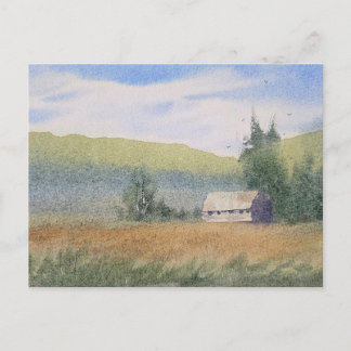 Aquarellandschapschildering Briefkaart