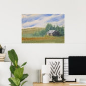 Aquarellandschapschildering Poster (Thuiskantoor)