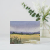 Aquarellandschapsschildering briefkaart (Staand voorkant)