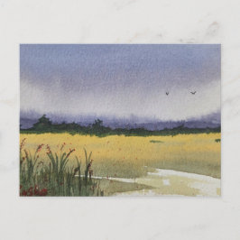 Aquarellandschapsschildering briefkaart