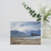 Aquarellandschapsschildering briefkaart (Staand voorkant)