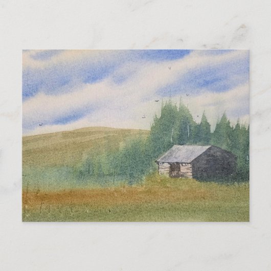 Aquarellandschapsschildering Briefkaart (Voorkant)