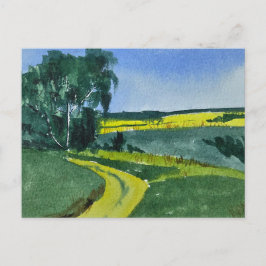 Aquarellandschapsschildering briefkaart