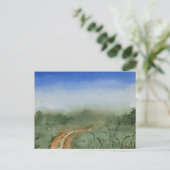 Aquarellandschapsschildering  briefkaart (Staand voorkant)