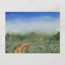 Aquarellandschapsschildering briefkaart