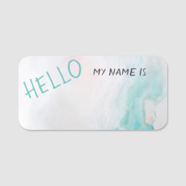 Aquarelle Agate Hallo herbruikbaar Naamplaatje