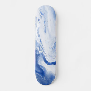 Aquarelle blauwe skateboarden persoonlijk skateboard