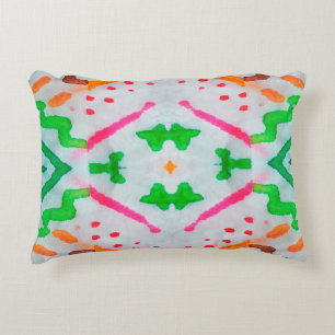 Aquarelle Boho Decor. Boho Blue Pillow. Aquarelle Accent Kussen
