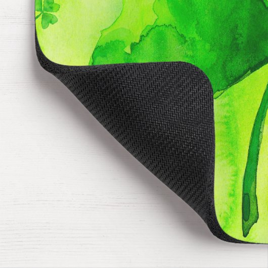 Aquarelle clover mousepad muismat (Hoek)