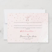 Aquarelle Confettis Remerciement Naissance Fille Kaart (Achterkant)