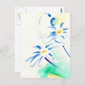 Aquarelle Daisies Briefkaart (Voorkant / Achterkant)