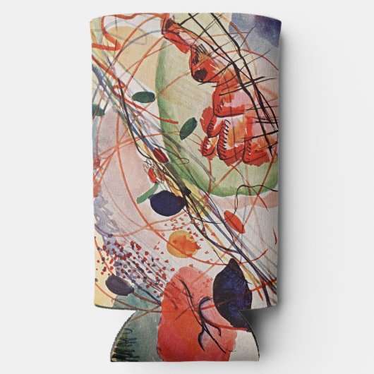 Aquarelle Dreams: Kandinsky in hoge resolutie Seltzer Blikjeskoeler (Achterkant)