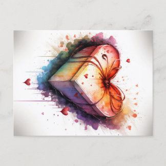 Aquarelle Heart briefkaart