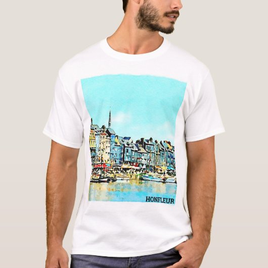 Aquarelle Honfleur T-shirt (Voorkant)