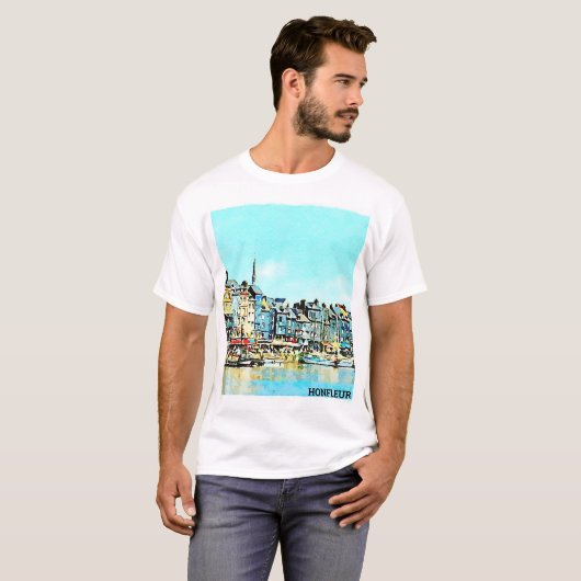 Aquarelle Honfleur T-shirt (Voorkant volledig)