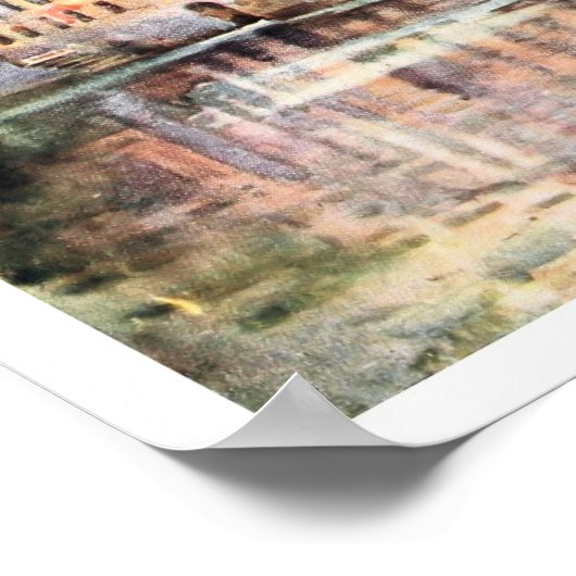 Aquarelle Italy Lake Como Villa Plini Poster (Hoek)