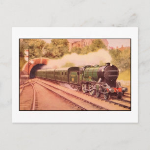 Aquarelle  locomotief Eton Briefkaart