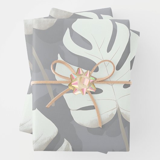 Aquarelle Monstera Inpakpapier Vel