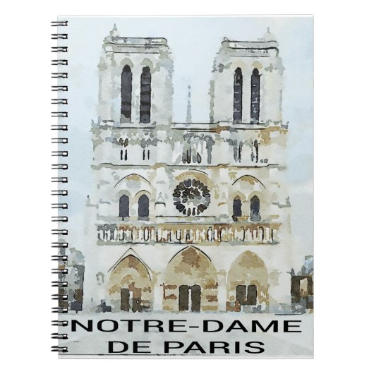 Aquarelle Notre-Dame de Paris Notitieboek (Voorkant)