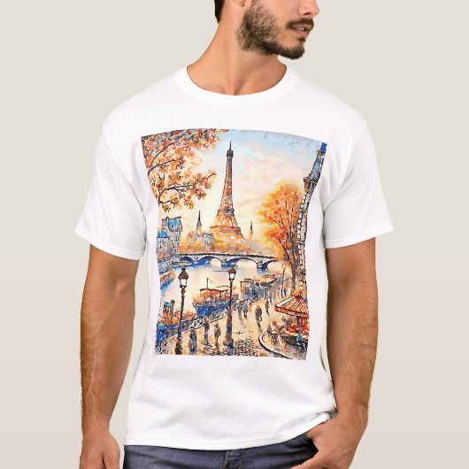 Aquarelle Paris T-shirt (Voorkant)