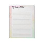 Aquarelle Pastel My Simples Notes Notitieblok (Linkerzijde)
