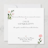 Aquarelle petites fleurs Faire part de Naissance Kaart (Achterkant)