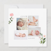 Aquarelle petites fleurs Faire part de Naissance Kaart (Voorkant)