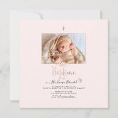 Aquarelle Petites Fluers Faire-part de Baptême Kaart (Achterkant)