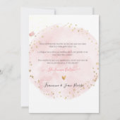 Aquarelle Remerciement Naissance Fille Kaart (Achterkant)