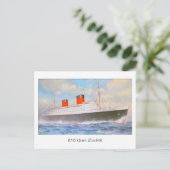 Aquarelle RMS Queen Elizabeth Briefkaart (Staand voorkant)