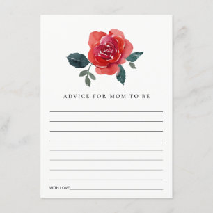 AQUARELLE ROOD GROEN ROOS FLORA ADVIES BABY SHOWER INFORMATIEKAARTJE